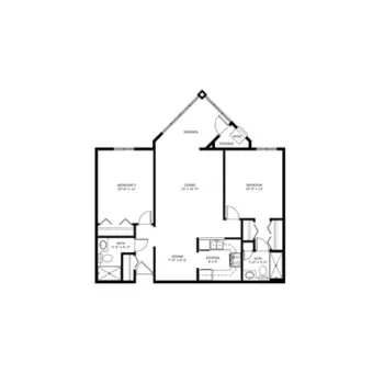 Floorplan of Plantation Village, Assisted Living, Nursing Home, Independent Living, CCRC, Wilmington, NC 17