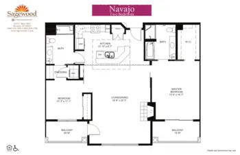 Floorplan of Sagewood, Assisted Living, Nursing Home, Independent Living, CCRC, Phoenix, AZ 6