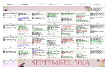Activity Calendar of The Heritage at Brentwood, Assisted Living, Nursing Home, Independent Living, CCRC, Brentwood, TN 1