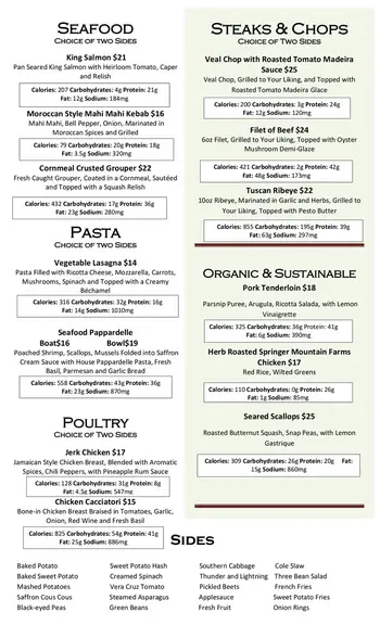 Dining menu of The Heritage at Brentwood, Assisted Living, Nursing Home, Independent Living, CCRC, Brentwood, TN 2