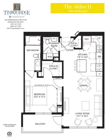 Floorplan of Timber Ridge at Talus, Assisted Living, Nursing Home, Independent Living, CCRC, Issaquah, WA 1