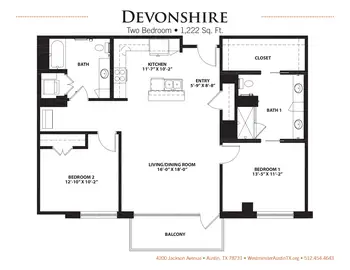 Floorplan of Westminster, Assisted Living, Nursing Home, Independent Living, CCRC, Austin, TX 13