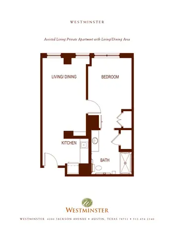 Floorplan of Westminster, Assisted Living, Nursing Home, Independent Living, CCRC, Austin, TX 1