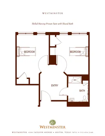 Floorplan of Westminster, Assisted Living, Nursing Home, Independent Living, CCRC, Austin, TX 8