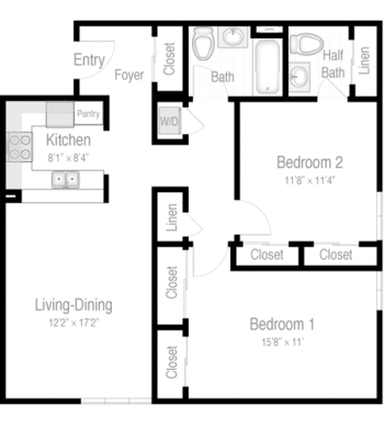 Floorplan of Lakewood, Assisted Living, Nursing Home, Independent Living, CCRC, Richmond, VA 9