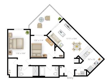 Floorplan of The Chesapeake, Assisted Living, Nursing Home, Independent Living, CCRC, Newport News, VA 4