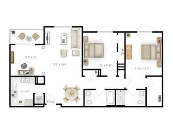 Floorplan of The Chesapeake, Assisted Living, Nursing Home, Independent Living, CCRC, Newport News, VA 5