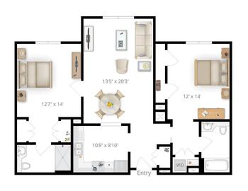 Floorplan of The Chesapeake, Assisted Living, Nursing Home, Independent Living, CCRC, Newport News, VA 6