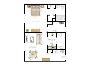 Floorplan of The Chesapeake, Assisted Living, Nursing Home, Independent Living, CCRC, Newport News, VA 1