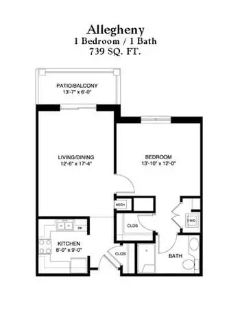 Floorplan of The Glebe, Assisted Living, Nursing Home, Independent Living, CCRC, Daleville, VA 1
