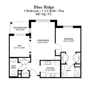 Floorplan of The Glebe, Assisted Living, Nursing Home, Independent Living, CCRC, Daleville, VA 2