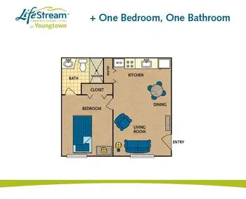 Floorplan of LifeStream Living at Youngtown, Assisted Living, Nursing Home, Independent Living, CCRC, Youngtown, AZ 1