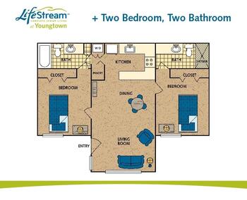 Floorplan of LifeStream Living at Youngtown, Assisted Living, Nursing Home, Independent Living, CCRC, Youngtown, AZ 2