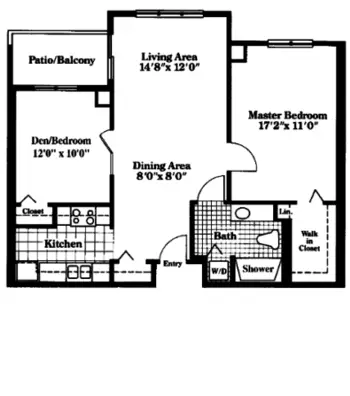 Floorplan of Applewood Retirement Community, Assisted Living, Nursing Home, Independent Living, CCRC, Amherst, MA 1