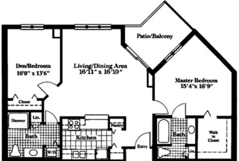 Floorplan of Applewood Retirement Community, Assisted Living, Nursing Home, Independent Living, CCRC, Amherst, MA 3