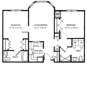 Floorplan of Loomis Lakeside Retirement Community, Assisted Living, Nursing Home, Independent Living, CCRC, Springfield, MA 1