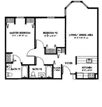 Floorplan of Loomis Village Retirement Community, Assisted Living, Nursing Home, Independent Living, CCRC, South Hadley, MA 2