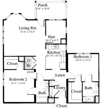 Floorplan of Loomis Village Retirement Community, Assisted Living, Nursing Home, Independent Living, CCRC, South Hadley, MA 3