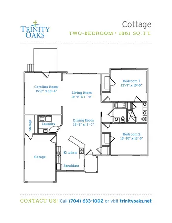 Floorplan of Trinity Oaks, Assisted Living, Nursing Home, Independent Living, CCRC, Salisbury, NC 2