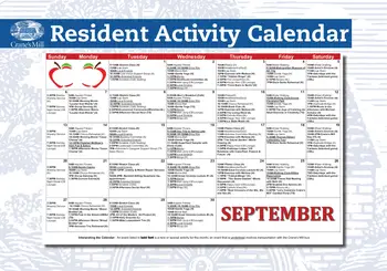 Activity Calendar of Crane's Mill, Assisted Living, Nursing Home, Independent Living, CCRC, West Caldwell, NJ 9