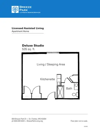 Floorplan of Breeze Park, Assisted Living, Nursing Home, Independent Living, CCRC, Weldon Spring, MO 5