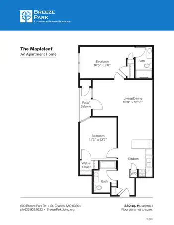 Floorplan of Breeze Park, Assisted Living, Nursing Home, Independent Living, CCRC, Weldon Spring, MO 7