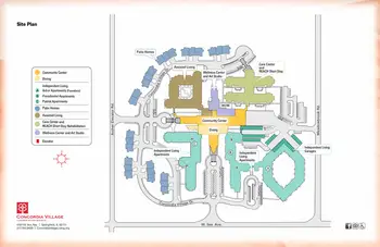 Campus Map of Concordia Village, Assisted Living, Nursing Home, Independent Living, CCRC, Springfield, IL 1