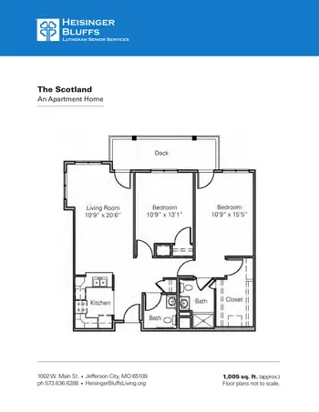 Floorplan of Heisinger Bluffs, Assisted Living, Nursing Home, Independent Living, CCRC, Jefferson City, MO 8