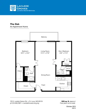 Floorplan of Laclede Groves, Assisted Living, Nursing Home, Independent Living, CCRC, Saint Louis, MO 13