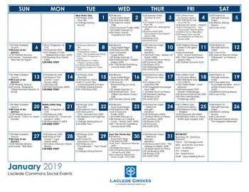Activity Calendar of Laclede Groves, Assisted Living, Nursing Home, Independent Living, CCRC, Saint Louis, MO 1
