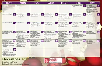 Activity Calendar of Laclede Groves, Assisted Living, Nursing Home, Independent Living, CCRC, Saint Louis, MO 5