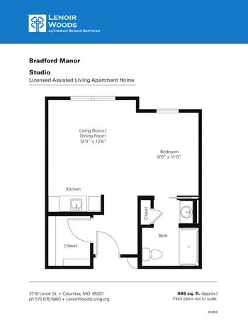 Floorplan of Lenoir Woods, Assisted Living, Nursing Home, Independent Living, CCRC, Columbia, MO 6