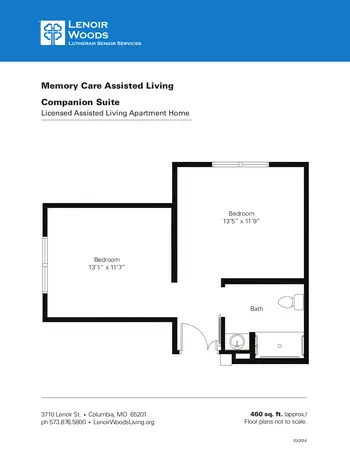 Floorplan of Lenoir Woods, Assisted Living, Nursing Home, Independent Living, CCRC, Columbia, MO 8
