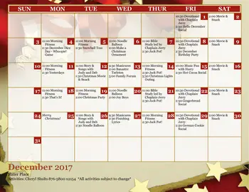 Activity Calendar of Lenoir Woods, Assisted Living, Nursing Home, Independent Living, CCRC, Columbia, MO 8