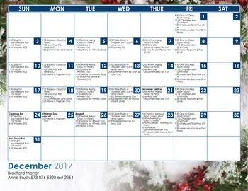 Activity Calendar of Lenoir Woods, Assisted Living, Nursing Home, Independent Living, CCRC, Columbia, MO 7