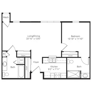 Floorplan of Lutheran Hillside Village, Assisted Living, Nursing Home, Independent Living, CCRC, Peoria, IL 3