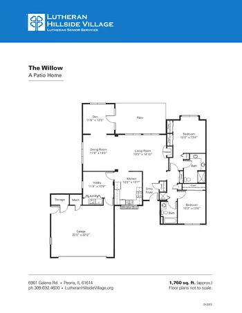 Floorplan of Lutheran Hillside Village, Assisted Living, Nursing Home, Independent Living, CCRC, Peoria, IL 8