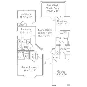 Floorplan of Meramec Bluffs, Assisted Living, Nursing Home, Independent Living, CCRC, Ballwin, MO 4
