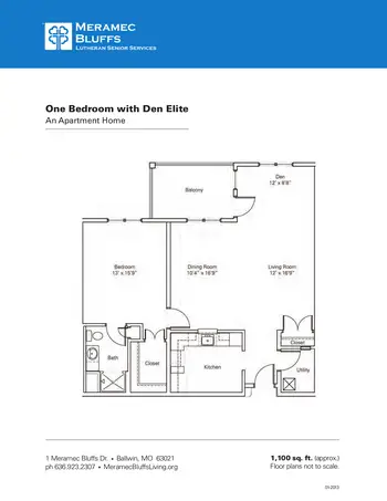Floorplan of Meramec Bluffs, Assisted Living, Nursing Home, Independent Living, CCRC, Ballwin, MO 6
