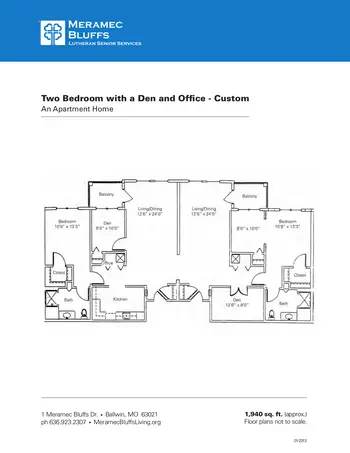 Floorplan of Meramec Bluffs, Assisted Living, Nursing Home, Independent Living, CCRC, Ballwin, MO 7
