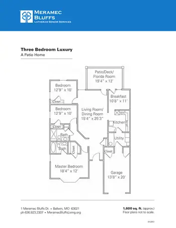 Floorplan of Meramec Bluffs, Assisted Living, Nursing Home, Independent Living, CCRC, Ballwin, MO 8