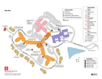 Campus Map of Meramec Bluffs, Assisted Living, Nursing Home, Independent Living, CCRC, Ballwin, MO 3