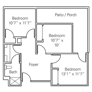 Floorplan of Meridian Village, Assisted Living, Nursing Home, Independent Living, CCRC, Glen Carbon, IL 1