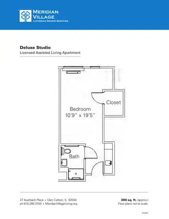Floorplan of Meridian Village, Assisted Living, Nursing Home, Independent Living, CCRC, Glen Carbon, IL 6
