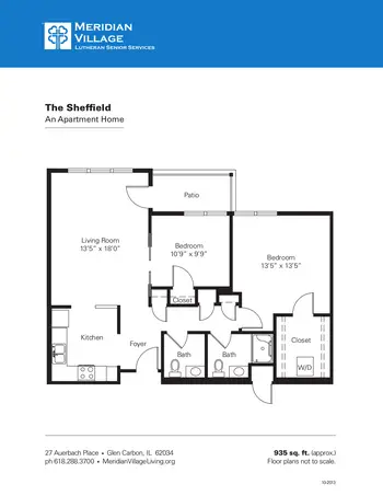 Floorplan of Meridian Village, Assisted Living, Nursing Home, Independent Living, CCRC, Glen Carbon, IL 7