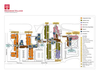 Campus Map of Meridian Village, Assisted Living, Nursing Home, Independent Living, CCRC, Glen Carbon, IL 2
