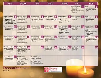 Activity Calendar of Meridian Village, Assisted Living, Nursing Home, Independent Living, CCRC, Glen Carbon, IL 4