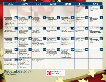 Activity Calendar of Meridian Village, Assisted Living, Nursing Home, Independent Living, CCRC, Glen Carbon, IL 7