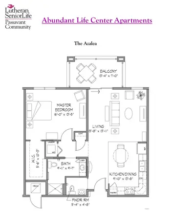 Floorplan of Passavant Community, Assisted Living, Nursing Home, Independent Living, CCRC, Zelienople, PA 1