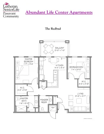 Floorplan of Passavant Community, Assisted Living, Nursing Home, Independent Living, CCRC, Zelienople, PA 2